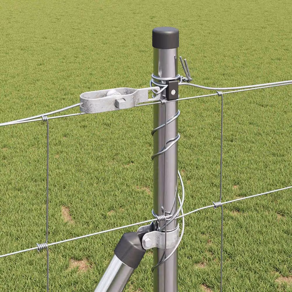 Berkfield Home Stylish Field Fence in Silver Galvanised Steel, H: 120 cm x L: 50 m – 3