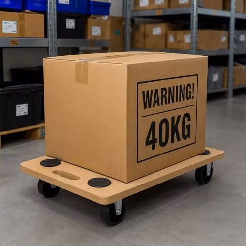 Oypla 150kg Wheeled Platform Dolly Furniture Mover in Brown MDF – 2