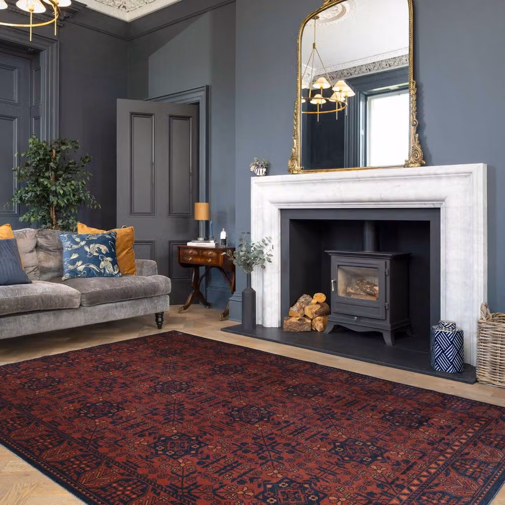 Kukoon Red and Blue Traditional Persian Oriental Area Rug, W: 160 cm, L: 230 cm – 2