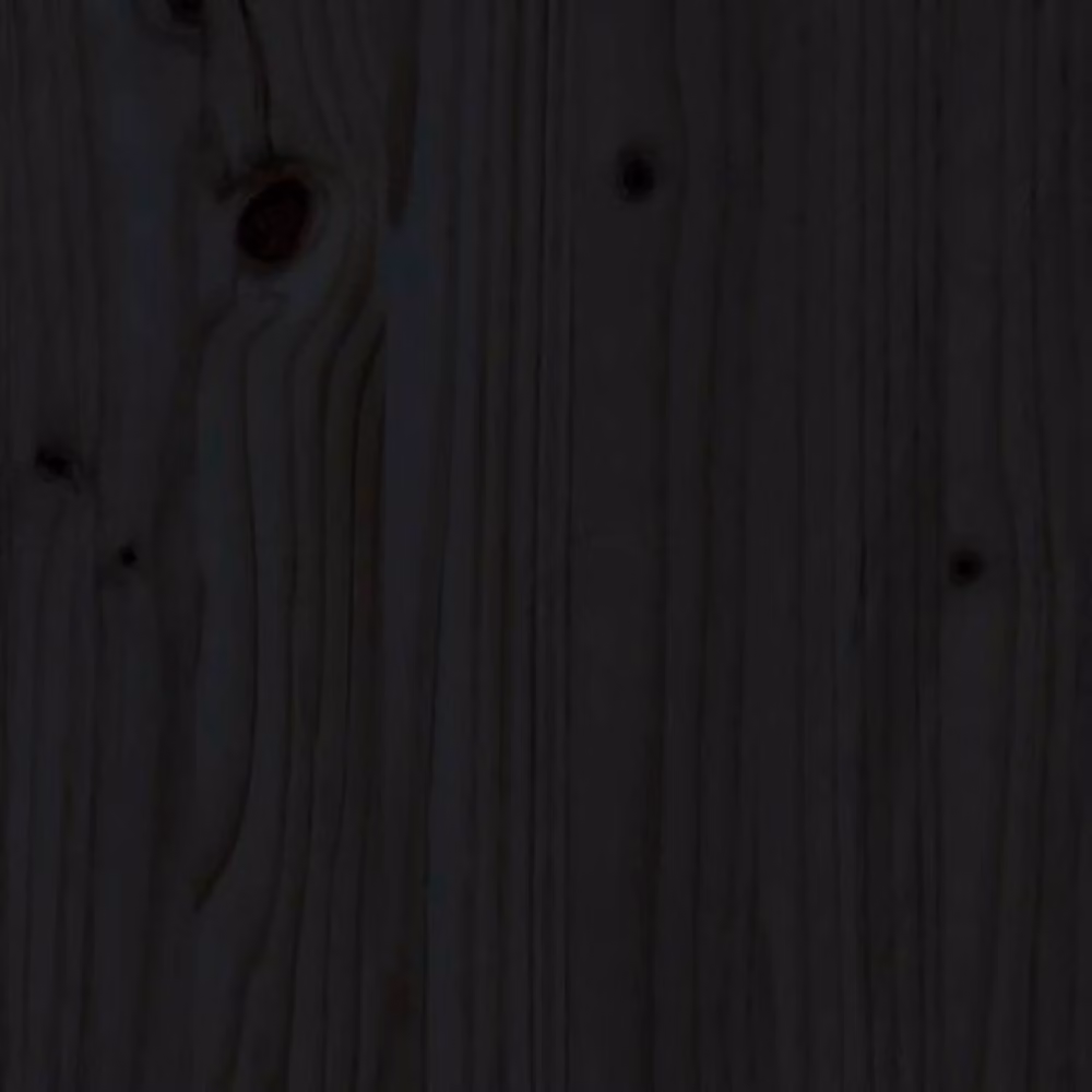 Berkfield Home Beautiful Solid Pine Bed Headboard, Black, W: 93.5 cm, D: 3 cm, H: 81 cm – 4