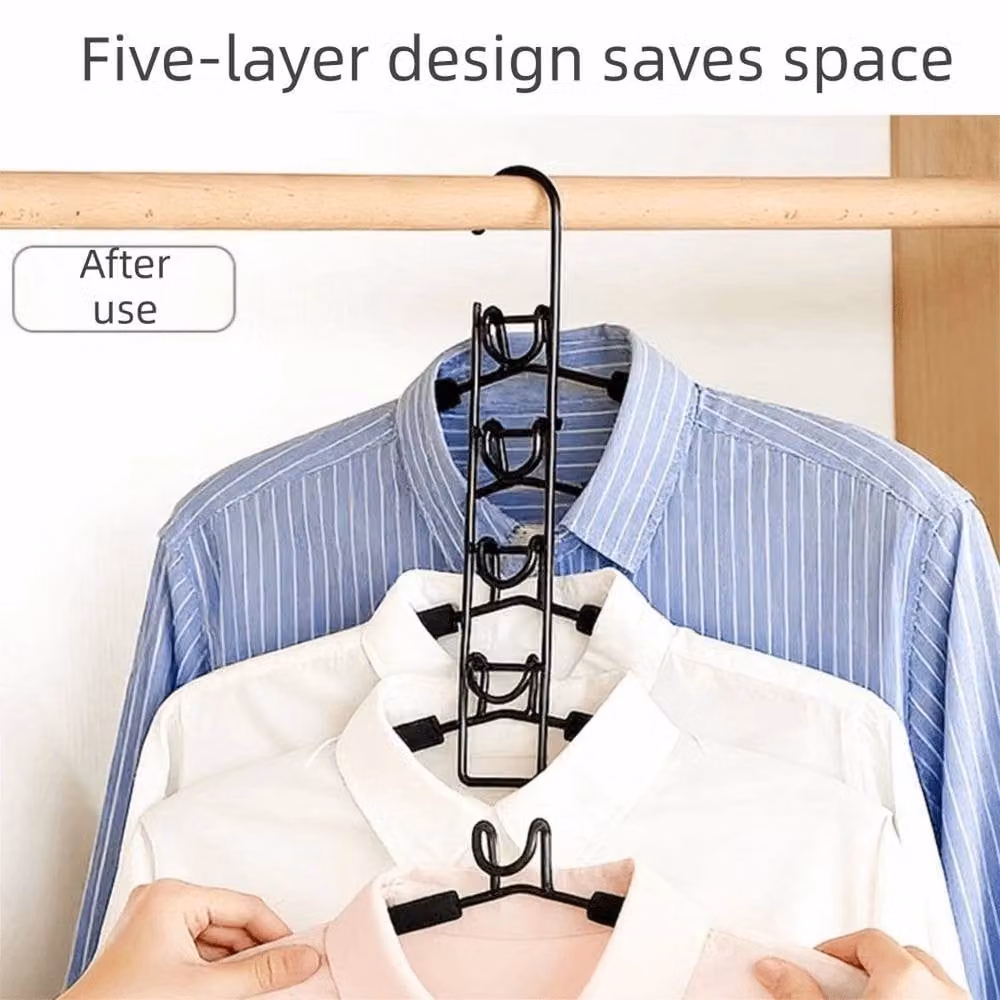 SPETLEK Multi Layer Non-Slip Black Hanging Closet Hanger – 2