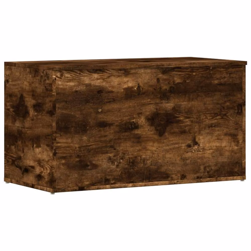 Berkfield Home Smoked Oak Storage Chest in Brown, W/D/H: 84 x 42 x 46 cm – 3
