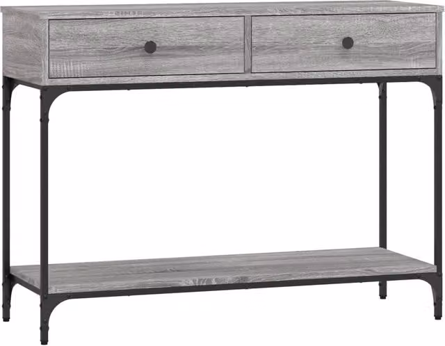 Berkfield Home Industrial Grey Sonoma Console Table, W: 100 cm, D: 34.5 cm, H: 75 cm – 1