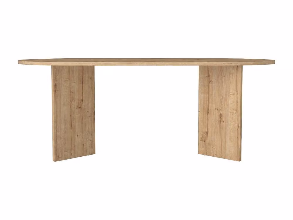 Vente-unique TOPANIA Rectangular Dining Table for 8 in Light Oak – 2