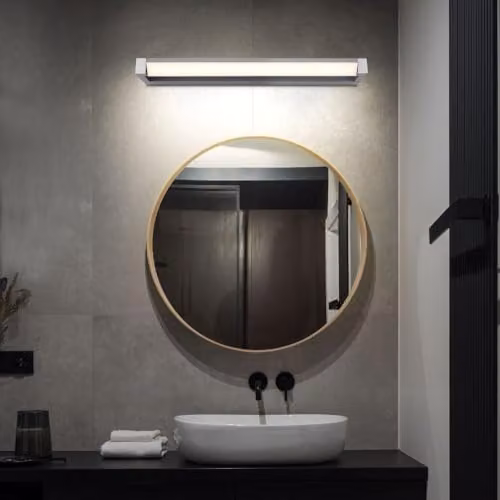 Globo Lighting Susi Integrated LED Wall Lamp in Silver, IP44 Rated, Warm White 3000K – 2