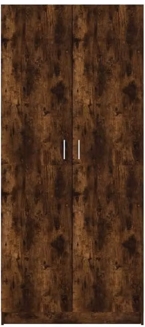 Berkfield Home Smoked Oak Wardrobe in Brown, W/D/H: 80 x 50 x 180 cm – 1