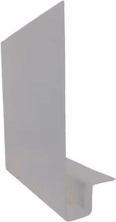 ARP White Painted Aluminium Fascia J Profile Box End Assembly W/D/H: 40 x 2 x 40 cm