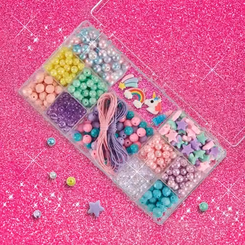 SES Creative Unicorn Jewelry Bead Set in Pink and Multicolour – 2