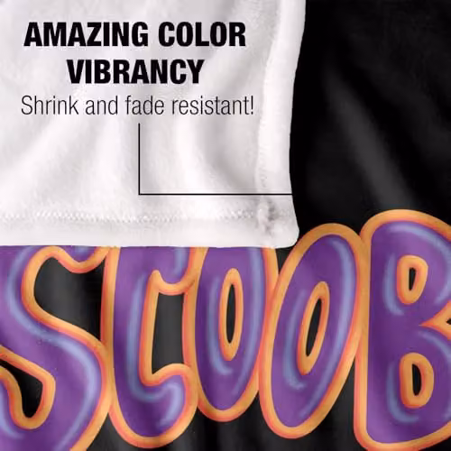 LOGOVISION Scooby Doo Logo Silky Touch Super Soft Fleece Throw Blanket, Multicolour, W: 127.0 cm, H: 152.4 cm – 3