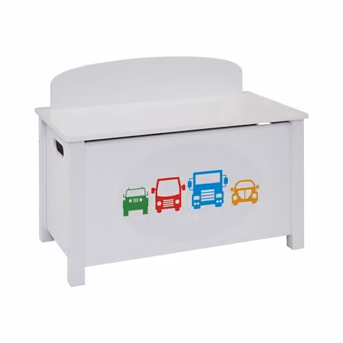 Liberty House Toys Kid's Wooden Transport Toy Box, White, W/D/H: 68 x 37.5 x 47.5 cm – 2