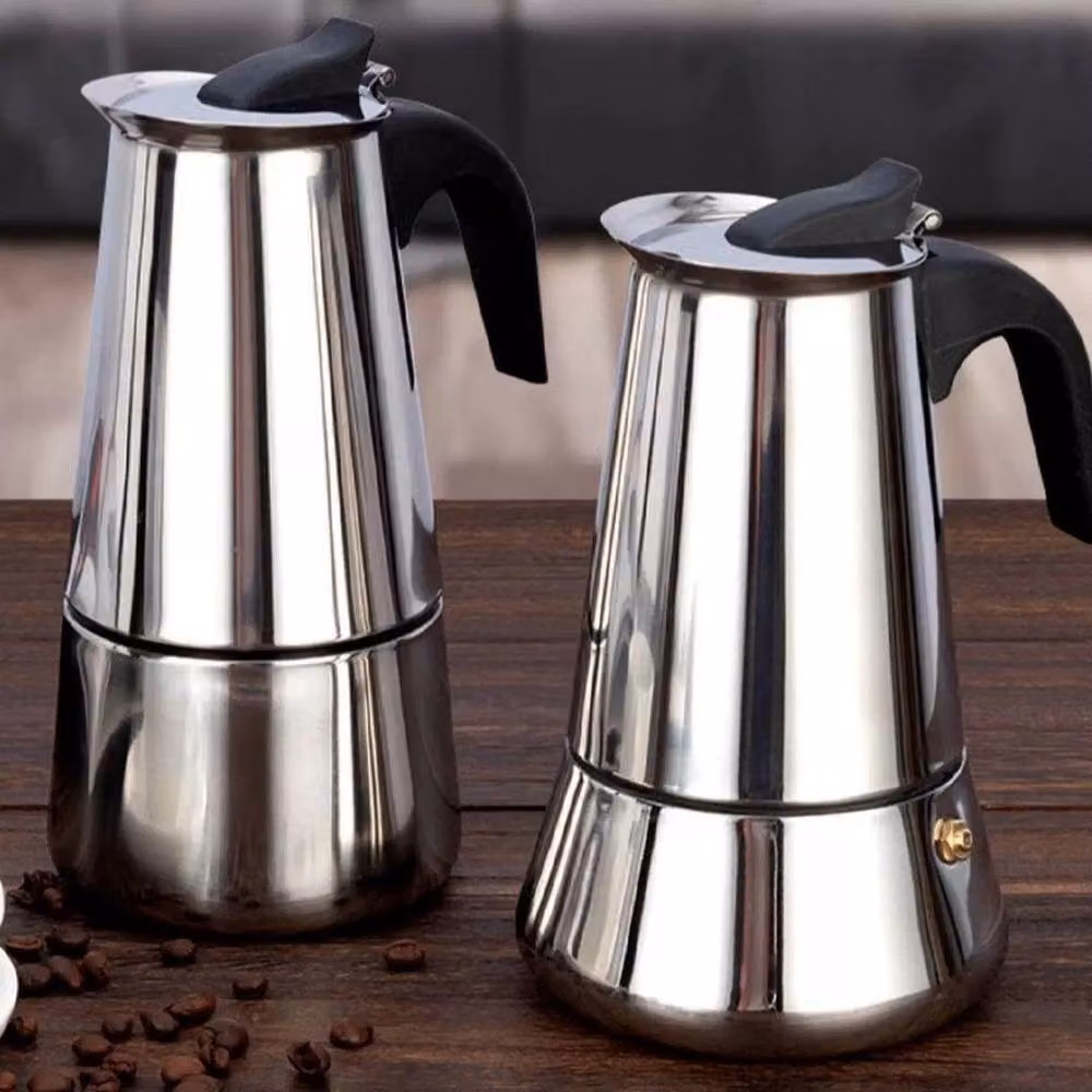 Kelvenix Espresso Stove Top Coffee Maker, 450ml, Silver – 4