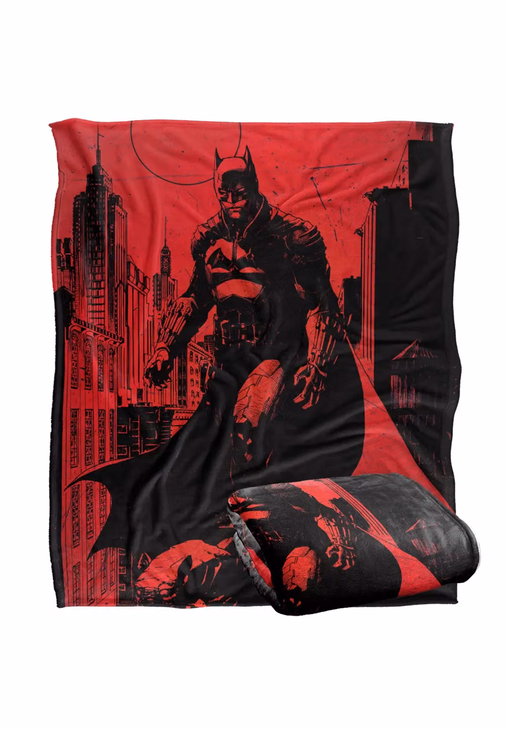 DC Comics The Batman (2022) Jim Lee Art Blanket, White, W: 152 cm, D: 127 cm – 2
