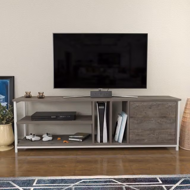 Oneida TV Unit in Wenge, White and Grey
