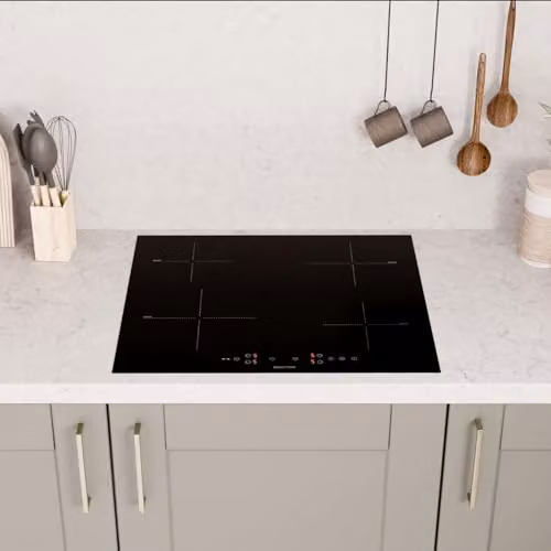 Willow 60cm Induction Ceramic Hob in Black with Four Cooking Zones and Touch Control – 6