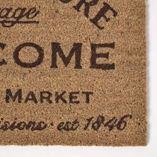 HOMESCAPES Natural Coir Non-Slip Weatherproof Doormat, W/D: 60 x 40 cm – 2