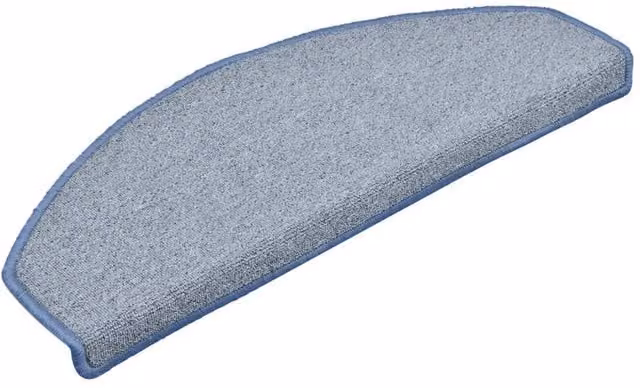 Berkfield Home Self-Adhesive Carpet Stair Treads, 15 Pieces, Light Grey and Blue, W: 65 cm, D: 24 cm, H: 4 cm – 1