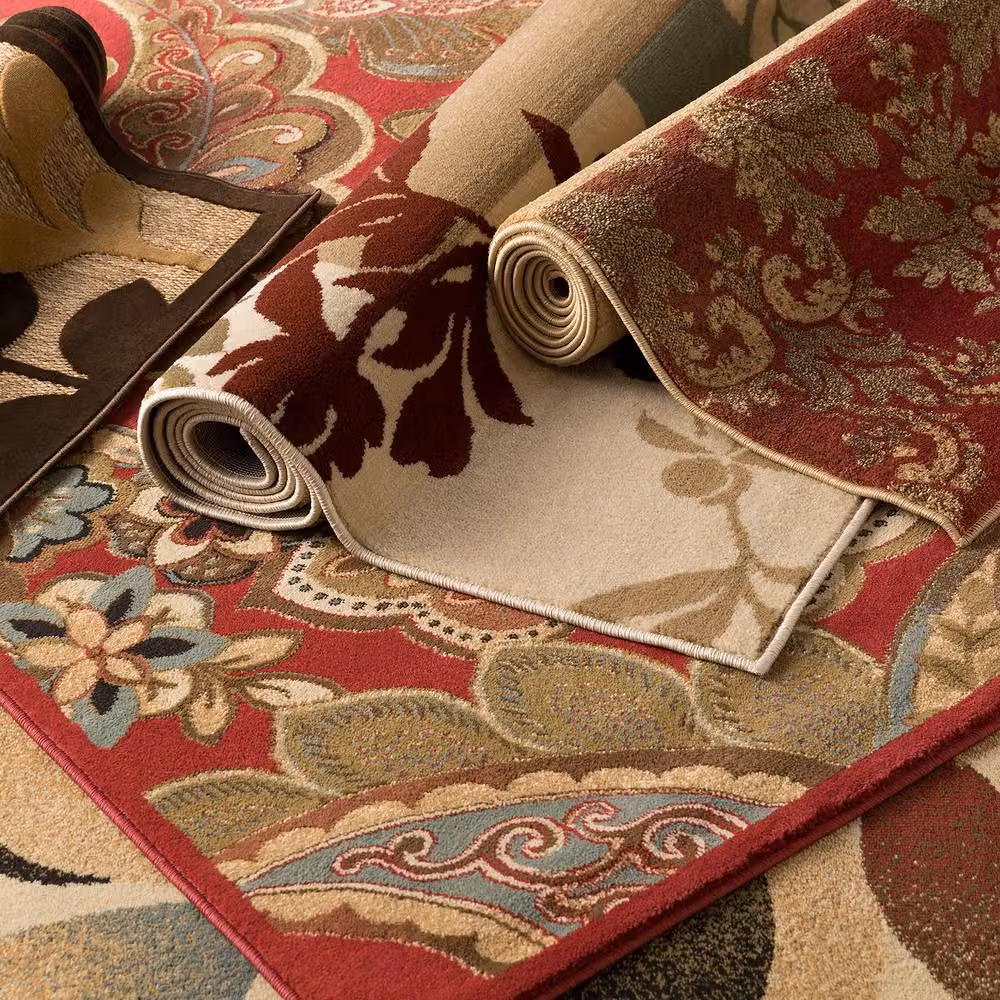 Livabliss Riley Vintage Boho Wool Rug in Dark Red, Brown and Green, W/D/H: 160 x 230 cm – 3