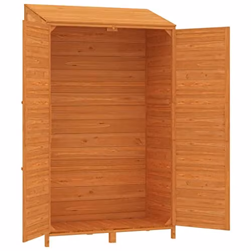 vidaXL Rustic Brown Garden Shed made of Solid Wood, W/D/H: 102 x 52 x 174.5 cm – 4