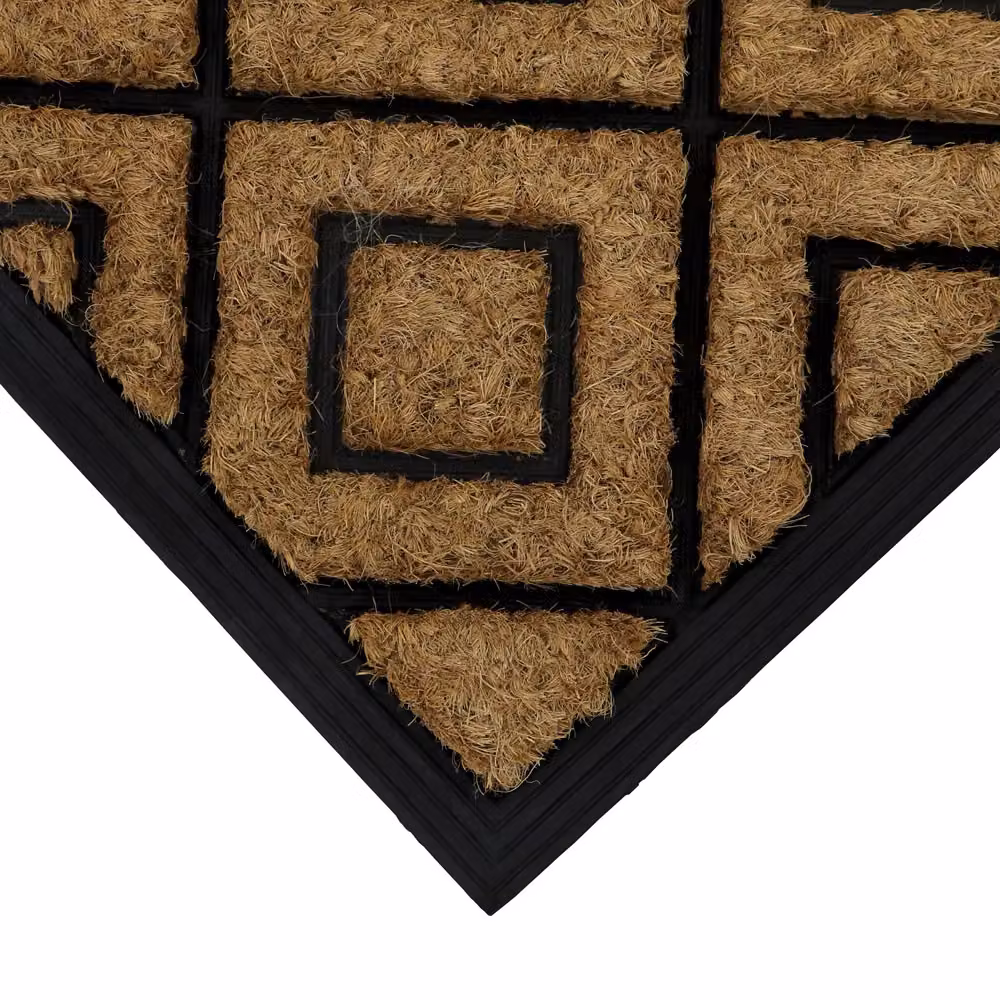 JVL Comfort Tuffscrape Coir and Rubber Door Mat, Brown, W: 40 cm, D: 70 cm – 5