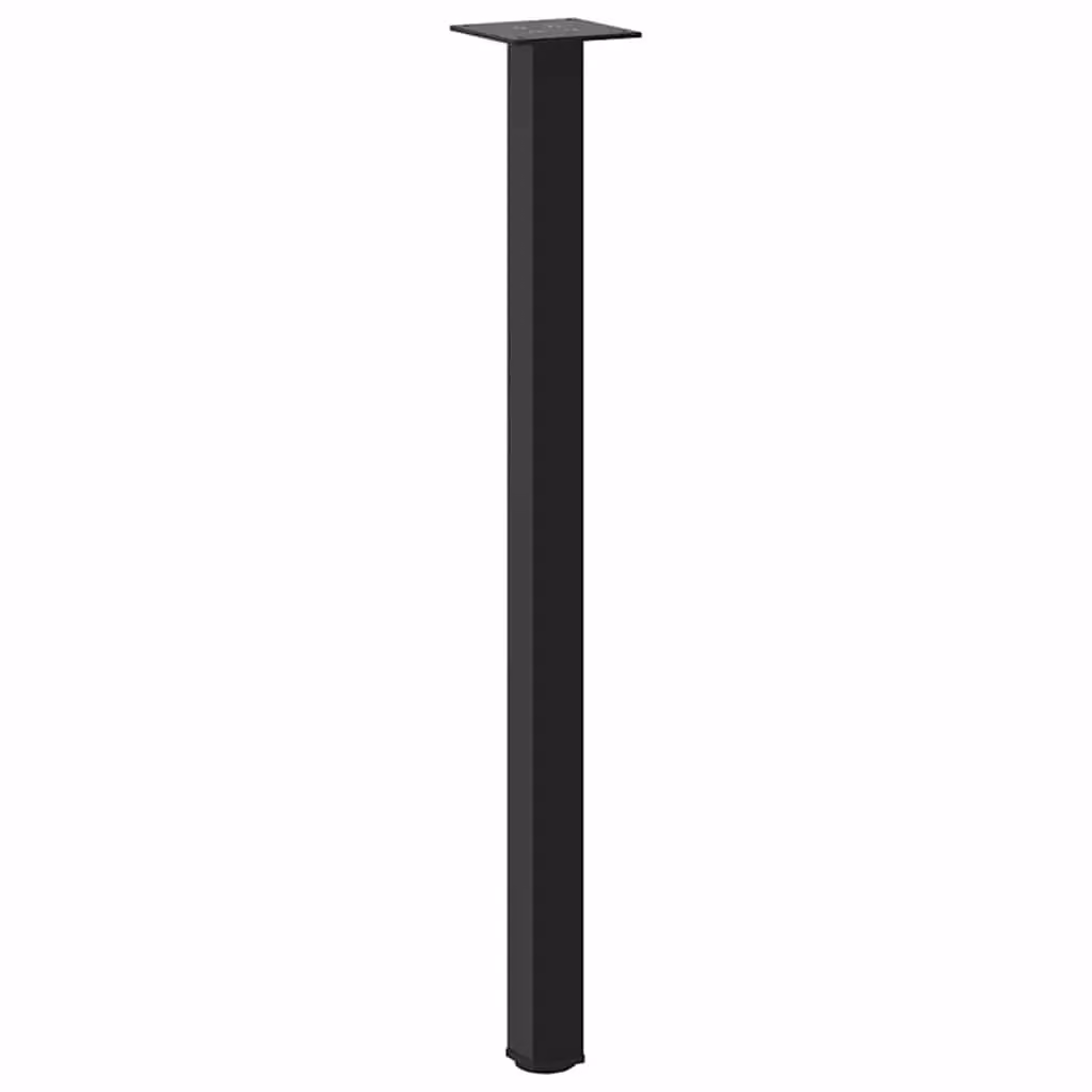 Berkfield Home Black Steel Coffee Table Legs, 4 Pieces, Height: 73 cm – 2