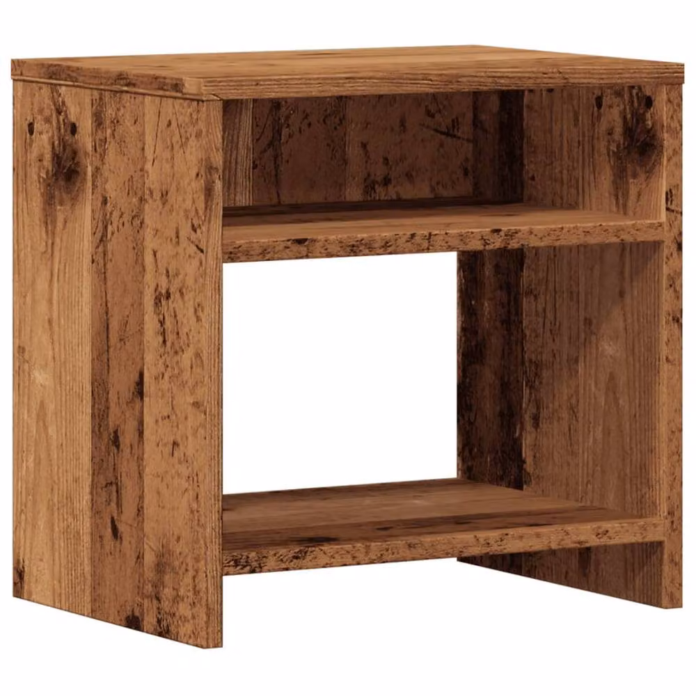 Berkfield Home Set of 2 Bedside Cabinets in Old Wood Brown, W/D/H: 40 x 30 x 40 cm – 5