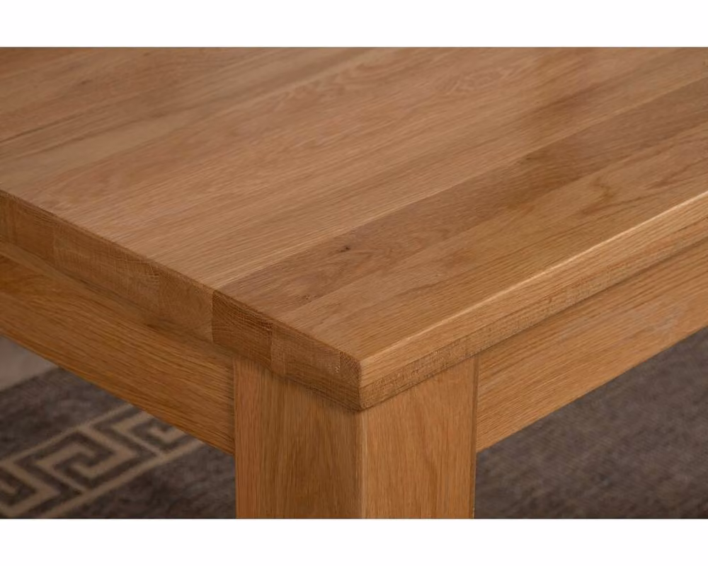 Thats Furniture Dakot Extra Large Solid Oak Rectangular Dining Table in Light Oak, W: 222 cm, D: 102 cm, H: 77 cm – 2