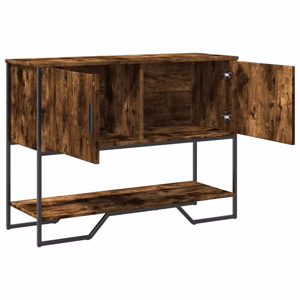 Berkfield Home Smoked Oak Console Table in Brown, W/D/H: 100 x 35 x 74.5 cm – 4