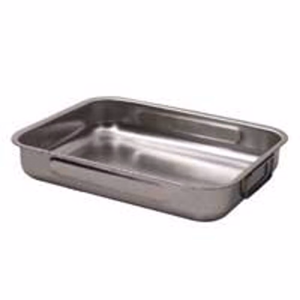 Dexam Supreme Stainless Steel Rectangular Deep Roasting Dish, Silver, W: 30 cm, D: 22 cm – 2