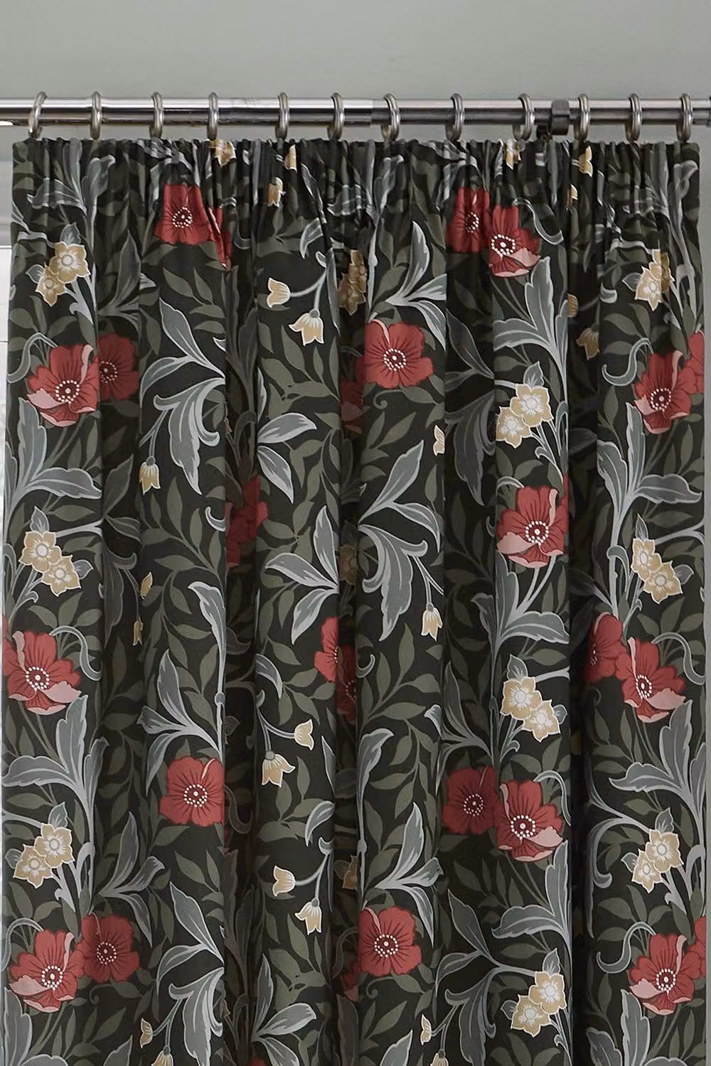 Dreams & Drapes Sandringham Green 100% Cotton Pencil Pleat Curtains with Tie-Backs, Width: 167 cm, Drop: 183 cm – 2