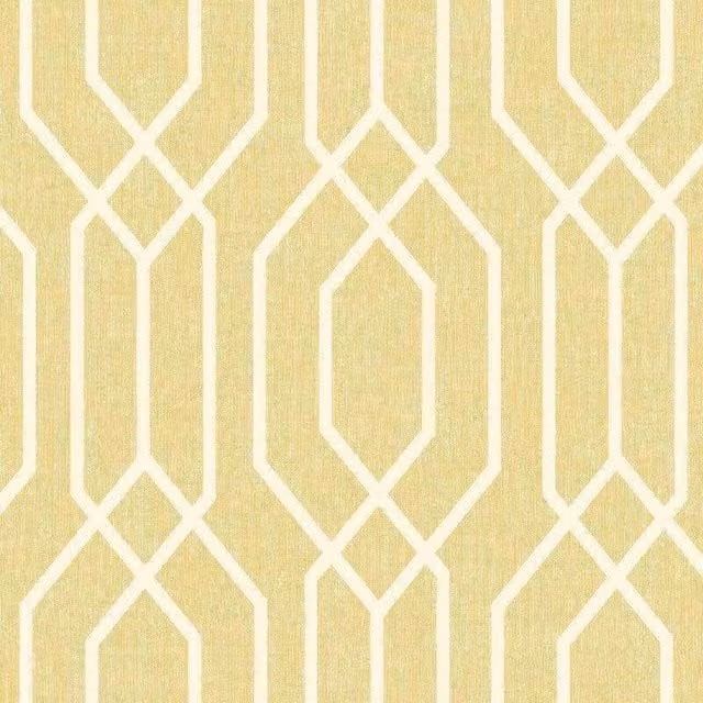 Arthouse Geometric Diamond Lattice Wallpaper in Yellow, White and Grey