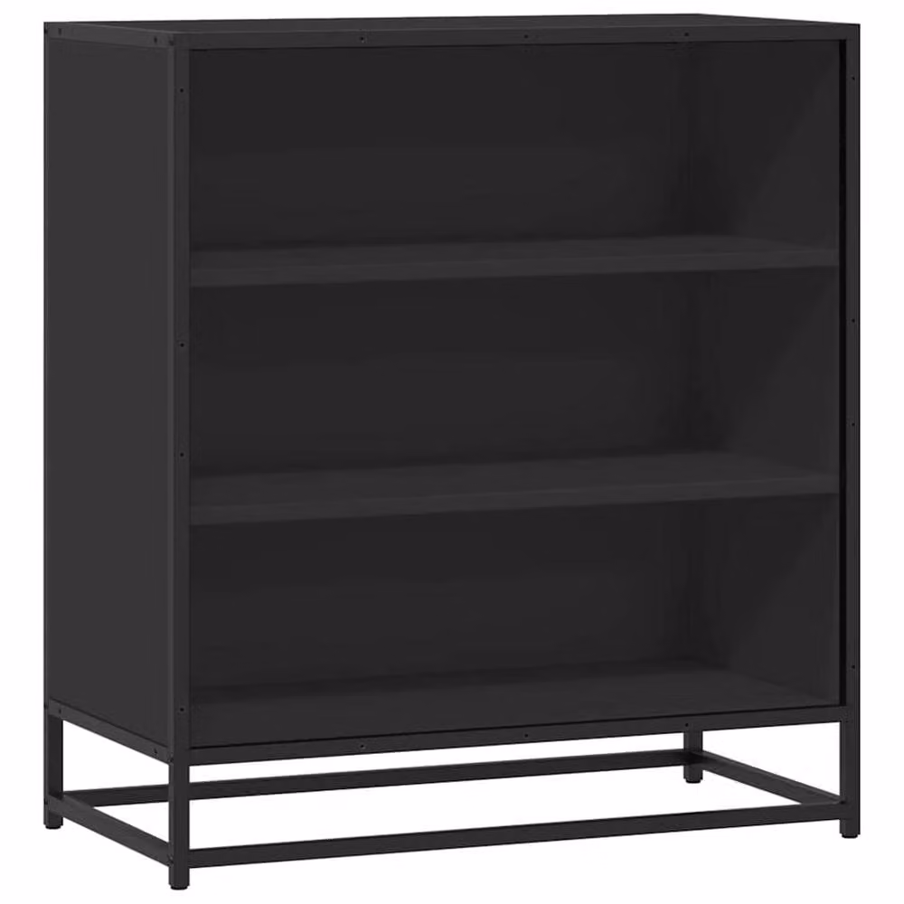 Berkfield Home Black Sideboard in Engineered Wood and Metal, W/D/H: 68 x 35 x 76 cm – 3