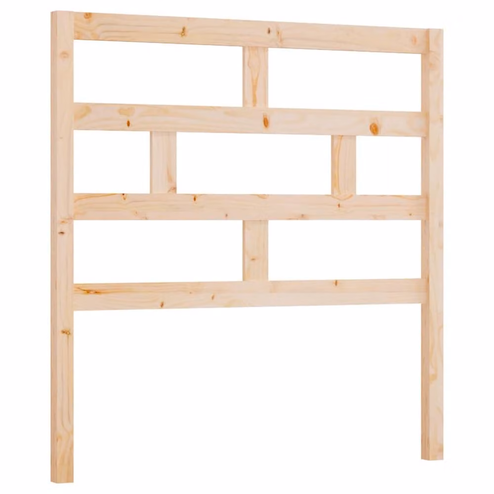 Berkfield Home Beautiful Bed Headboard in Solid Pine Wood, Beige, W/D/H: 81 x 4 x 100 cm – 2