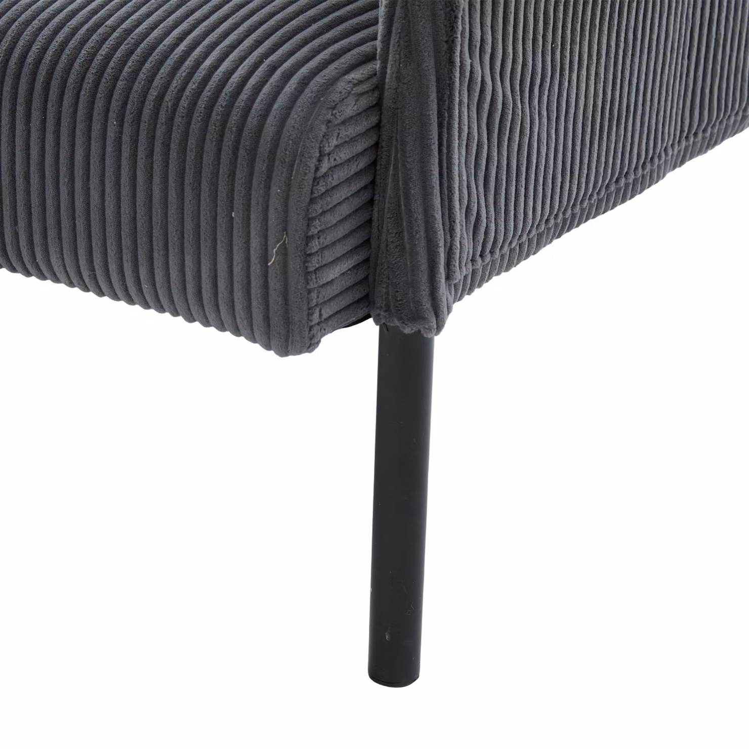 Aosom UK Oversized Two-Seater Upholstered Sofa with USB Charging and Side Storage Pockets, Charcoal Grey, W/D/H: 171 x 72 x 80 cm – 7