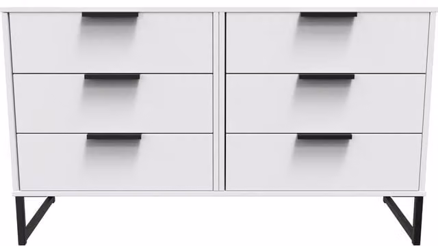 2 U Fuji 6 Drawer Wide Chest in White