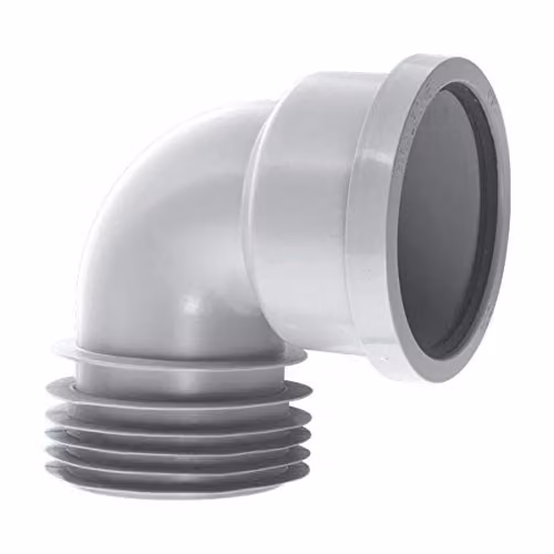 McAlpine Grey 90 Degree Bend Drain Connector for 110mm Soil Pipe