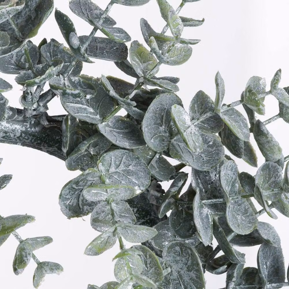 Wyld Haus Large Frosted Eucalyptus Candle Wreath in Green – 2