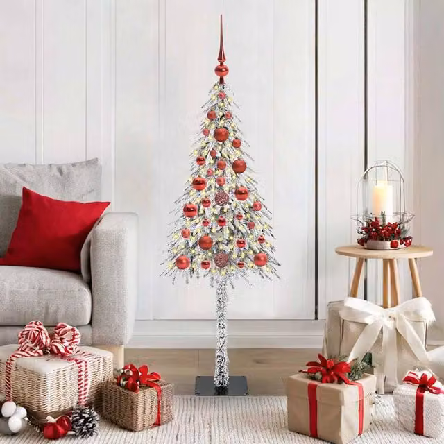 Berkfield Home White Christmas Tree with 150 LEDs, Height: 120 cm – 1