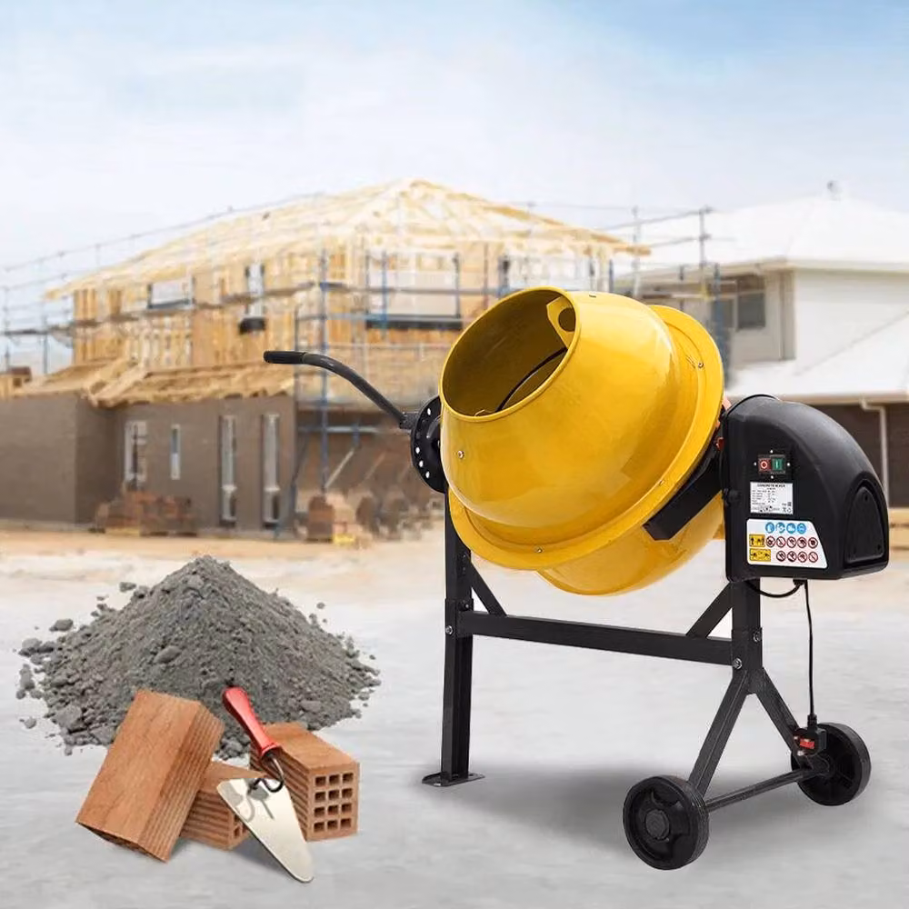 FLAVORA 140L 550W Electric Cement Mixer in Yellow, W/D/H: 1000 x 52 x 52 cm – 5