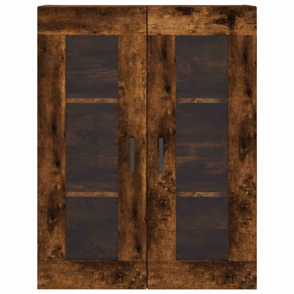 Berkfield Home Highboard in Smoked Oak Brown with Glass Doors, W/D/H: 69.5 x 34 x 180 cm – 4