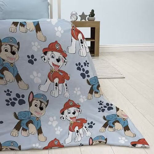 Character World Paw Patrol Officially Licensed Fleece Blanket in Blue with Marshall and Skye – 2