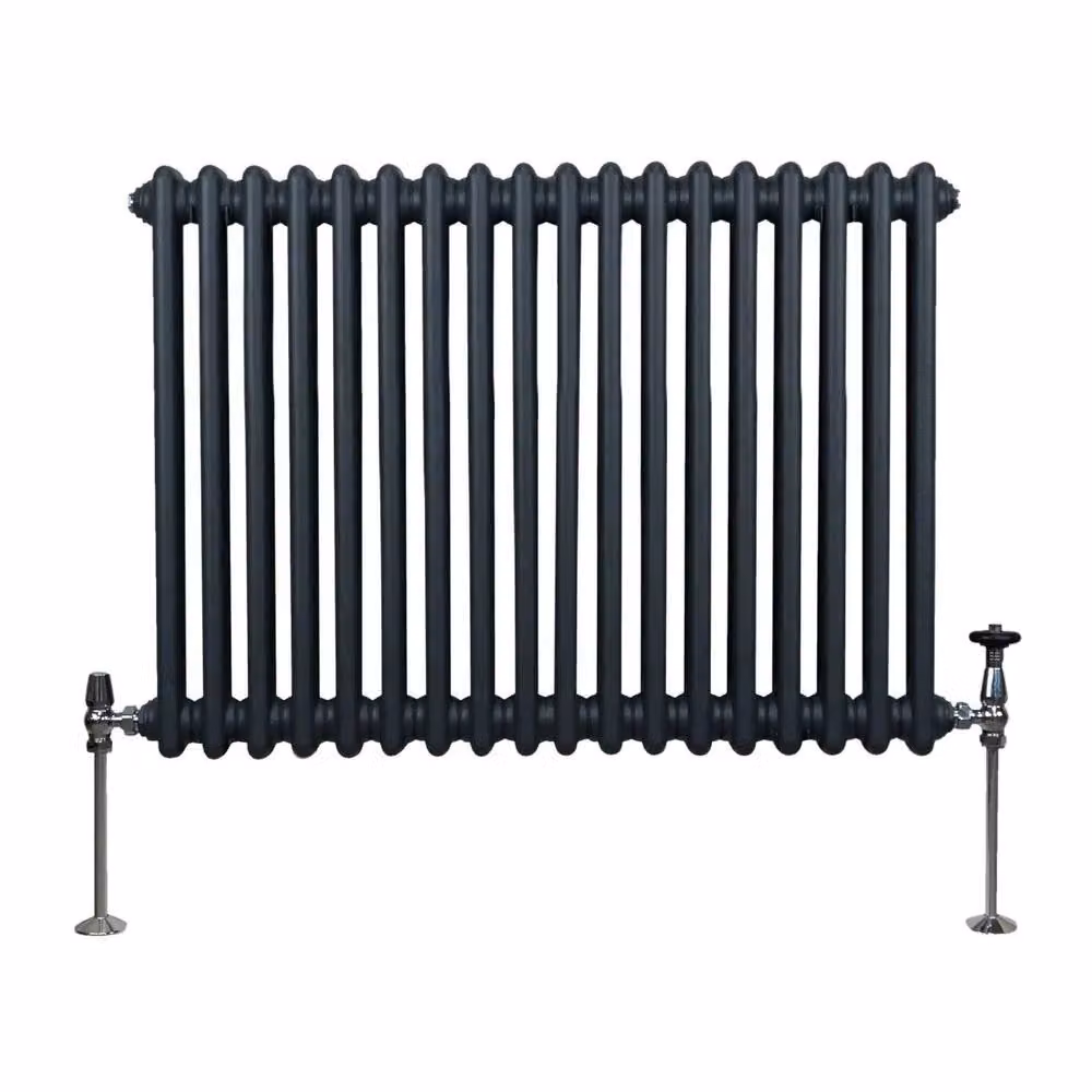 Monstershop Traditional 2 Column Steel Radiator in Anthracite Grey, W: 60.0 cm, D: 7.0 cm, H: 83.2 cm – 2