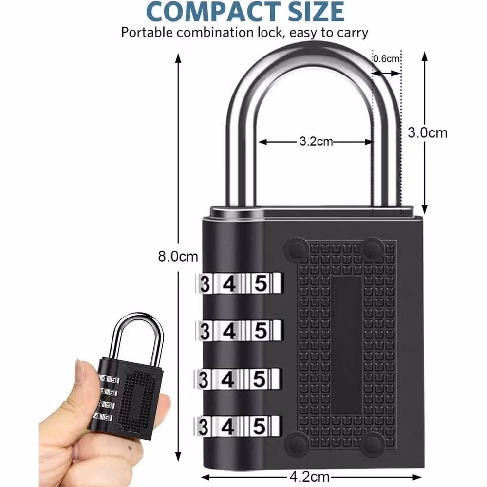 SPETLEK Black Combination Padlock – 3