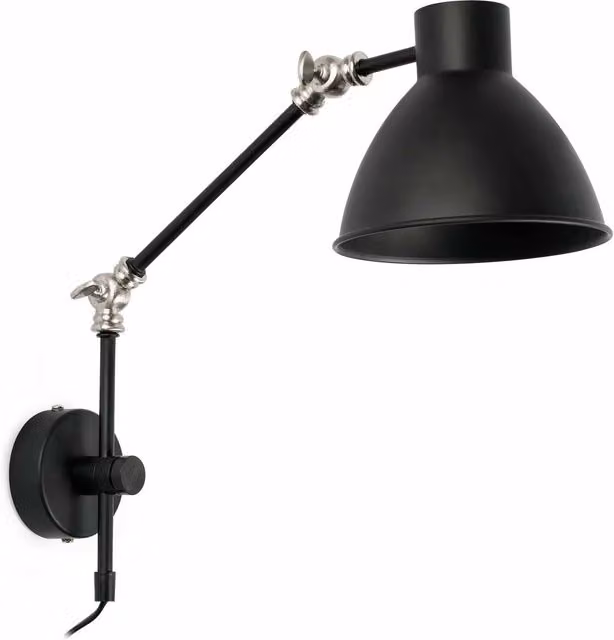 Faro Celia Adjustable Modern Metal Indoor Wall Light in Black