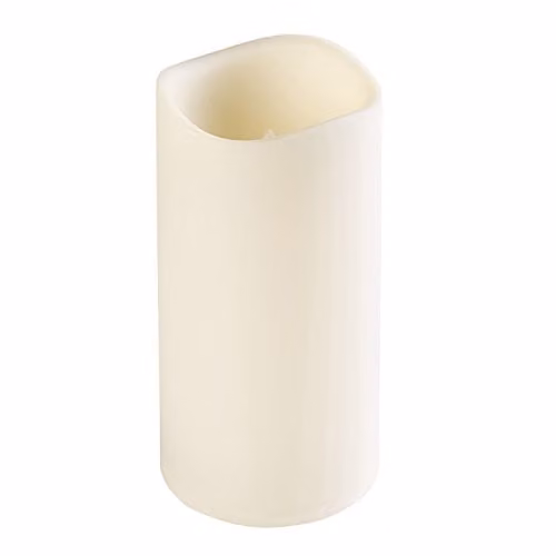 Lights4fun Large White Waterproof Flameless LED Pillar Candle with Timer and Flicker Effect, Height: 22.5 cm, Diameter: 11.5 cm – 5