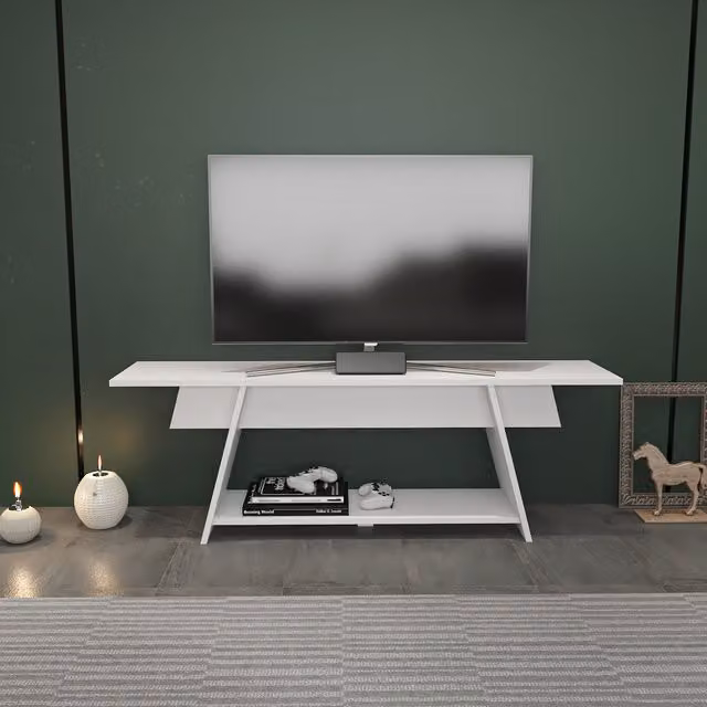 Decorotika Lanca White TV Unit for TVs up to 55 inch