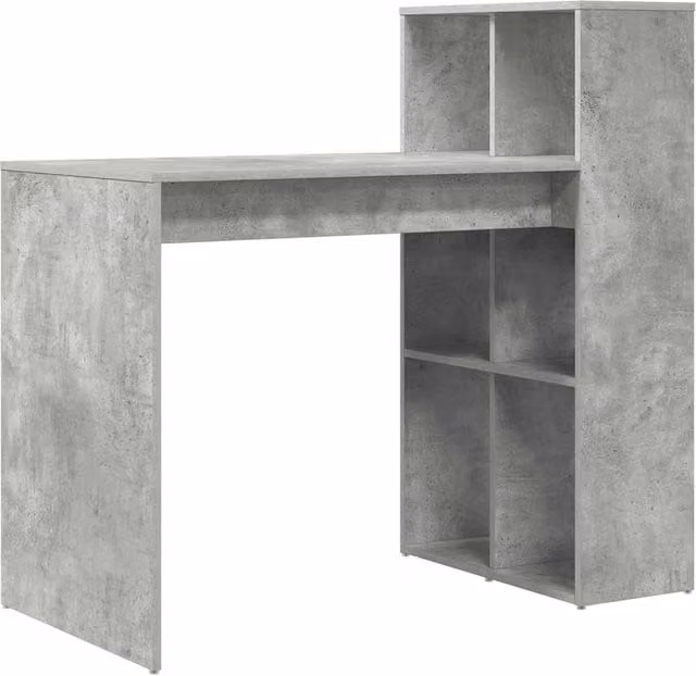Berkfield Home Industrial Writing Desk in Grey Concrete Finish