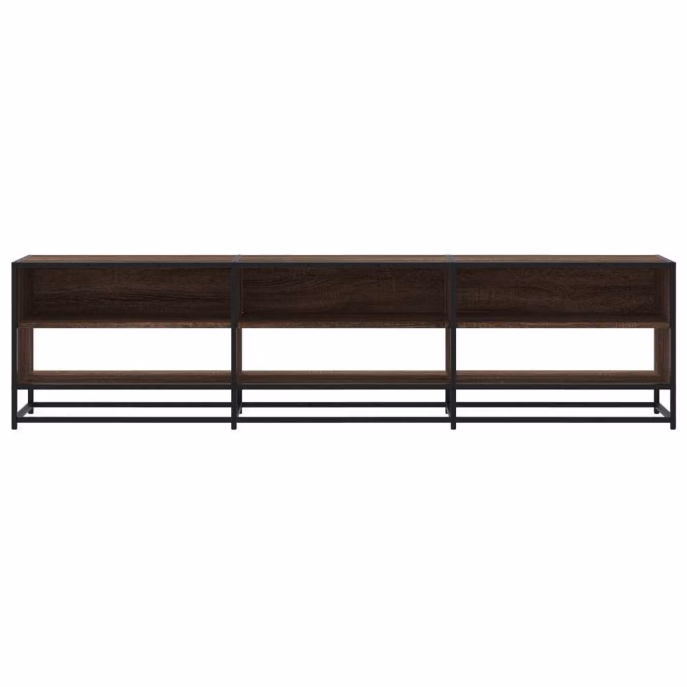 Berkfield Home Industrial TV Cabinet in Brown Oak, W/D/H: 180 x 40 x 46 cm – 3