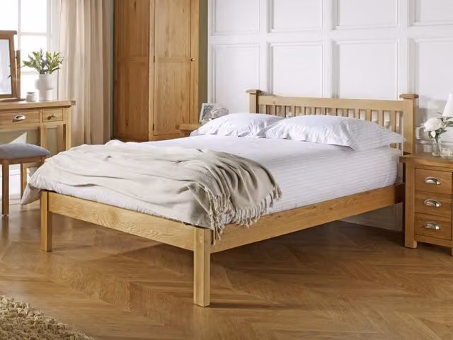 Birlea Woburn Oak Wooden Bed Frame in Brown, W/D/H: 180 x 200 cm – 1