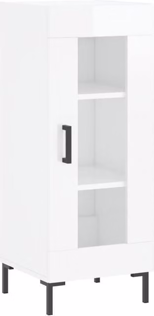 Berkfield Home High Gloss White Wall Mounted Sideboard W: 34.5 cm, D: 34 cm, H: 90 cm