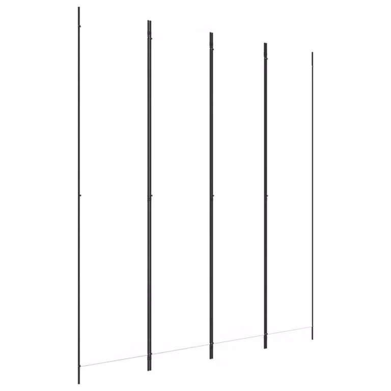 Berkfield Home 4-Panel Fabric Room Divider in White, W/H: 200 x 220 cm